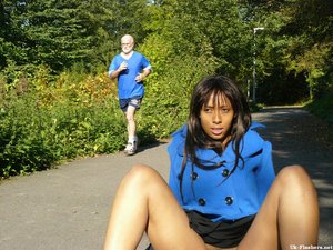 18 year old black girl Nia Nacci doffs school clothes to poses naked